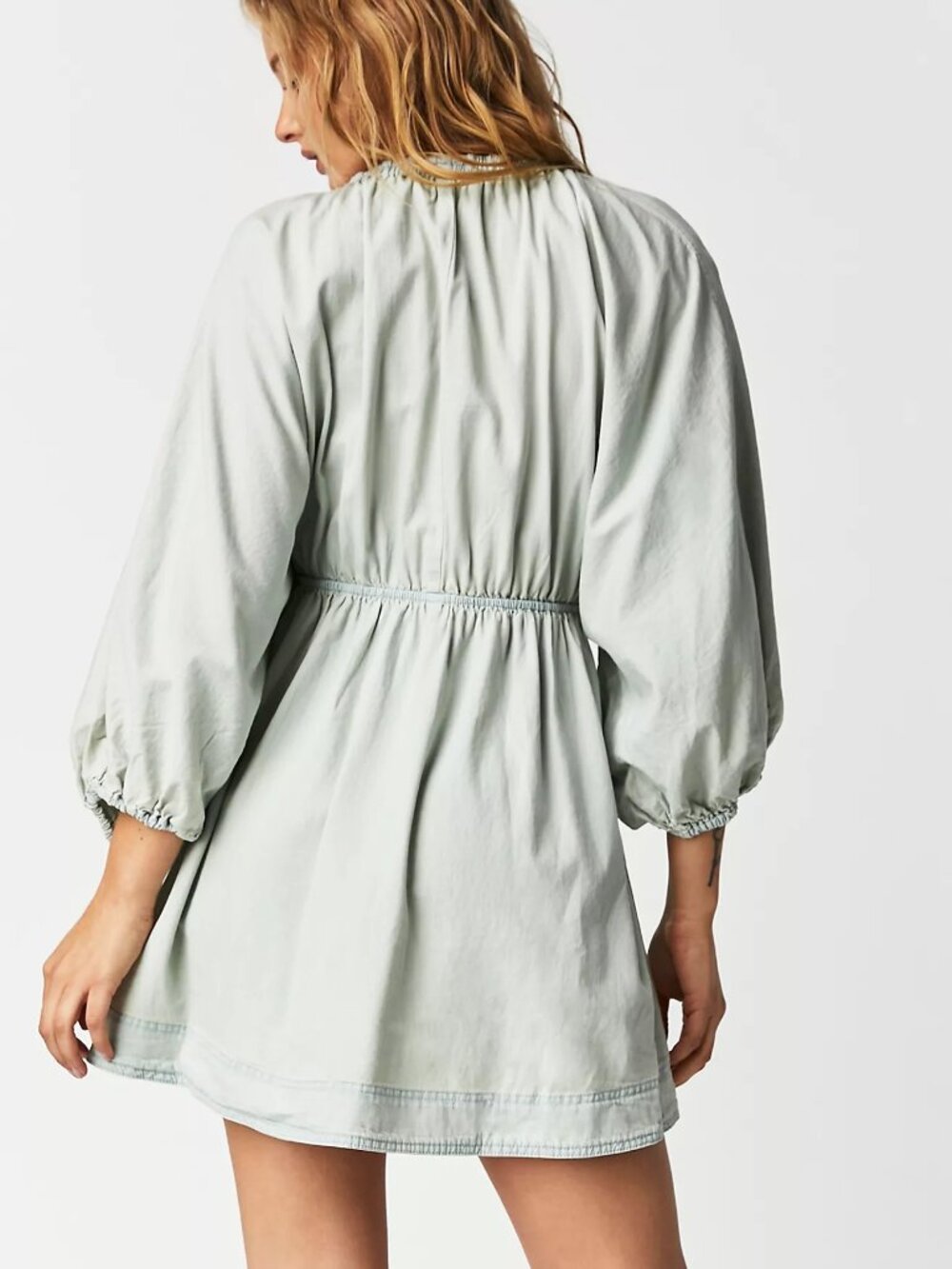 Free People Portia Denim Mini Dress - Picture 2 of 9